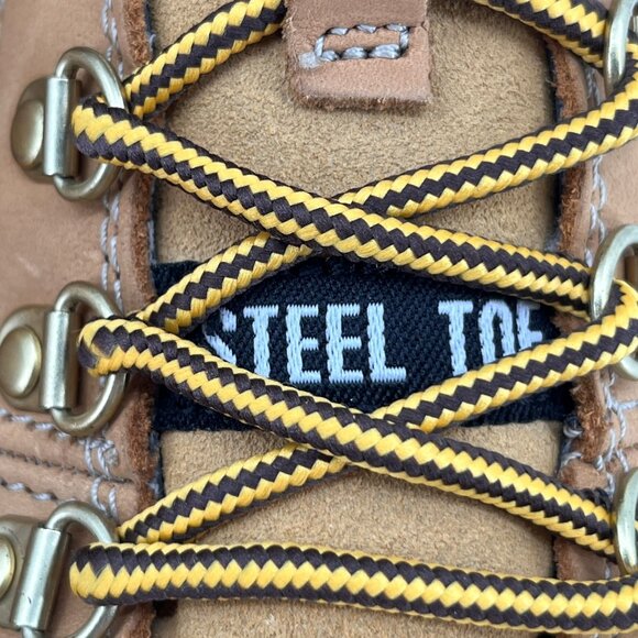 Caterpillar Outline ST Steel Toe Work Boot Size 10 Honey Full Grain Leather - Picture 7 of 16